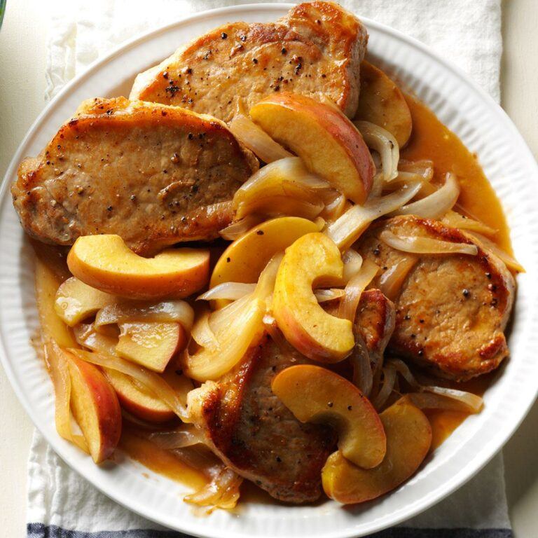 Pork Chops With Apples and Onions | Cynthia Eats