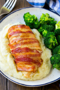 Bacon Wrapped Jalapeno Popper Chicken