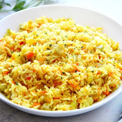 Oven Baked Rice Pilaf